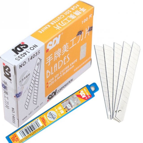 Maket Bıçağı Ucu Sivri Uçlu (1 Paket) Sarı Point