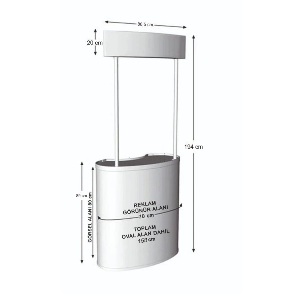 Tanıtım Standı Oval 70×200 (U)
